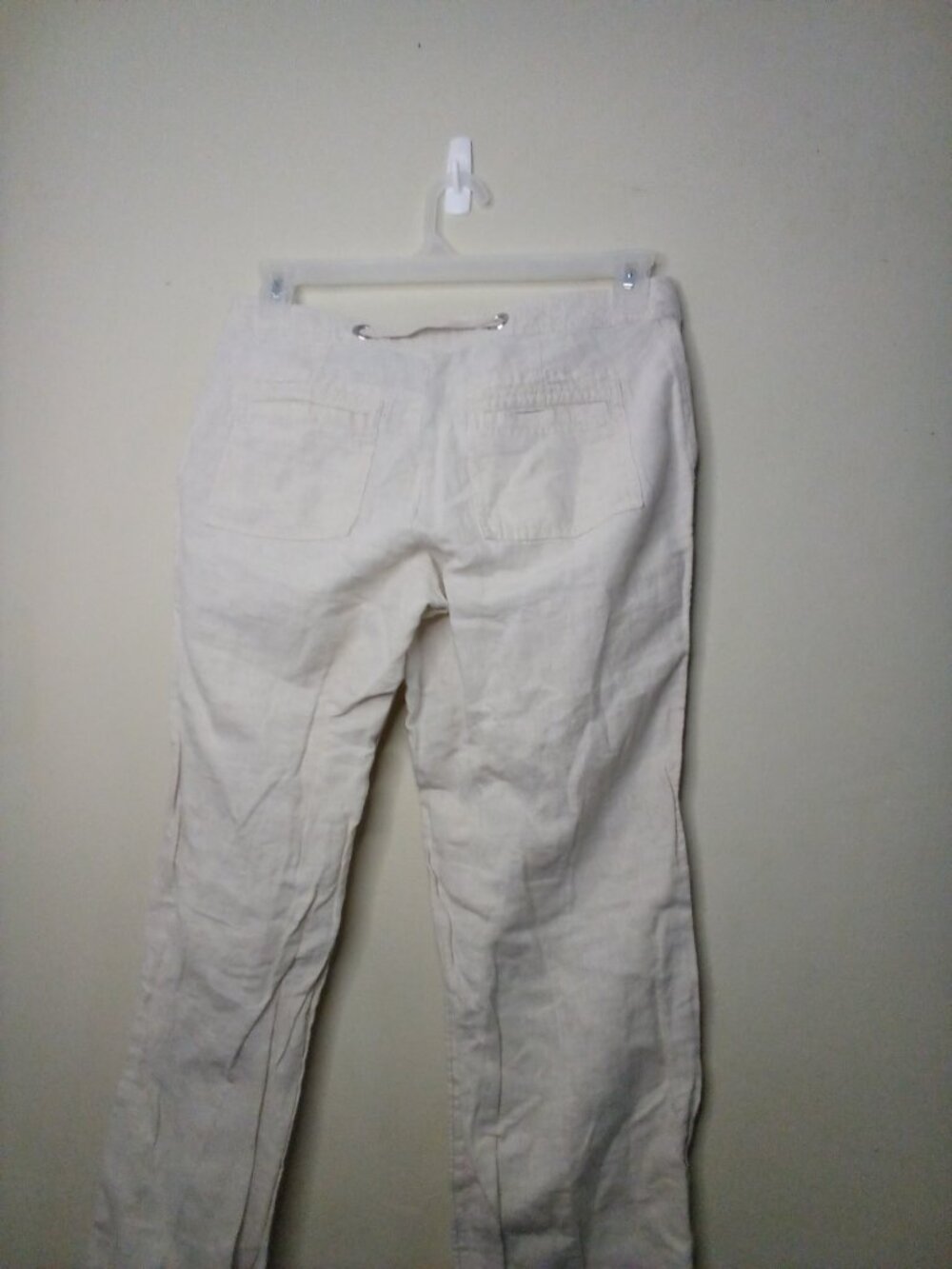 Banana Republic Pants Women 6 Linen Cotton Martin Fit Drawstring Beige - Picture 15 of 15